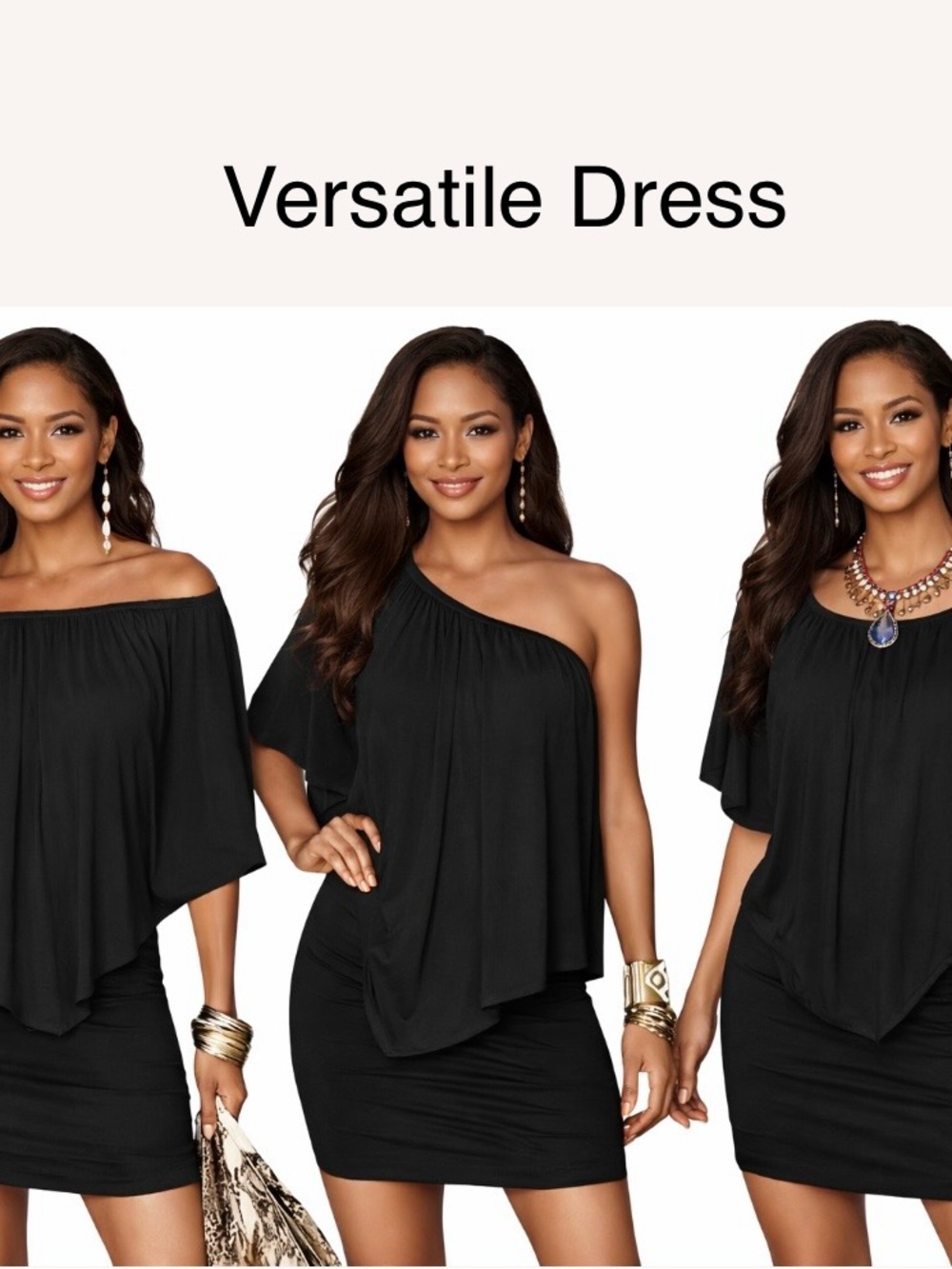 New  - Women’s Black Versatile Black Dress
